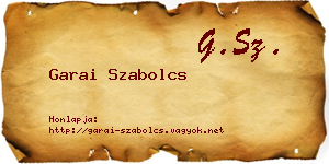 Garai Szabolcs névjegykártya