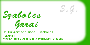 szabolcs garai business card